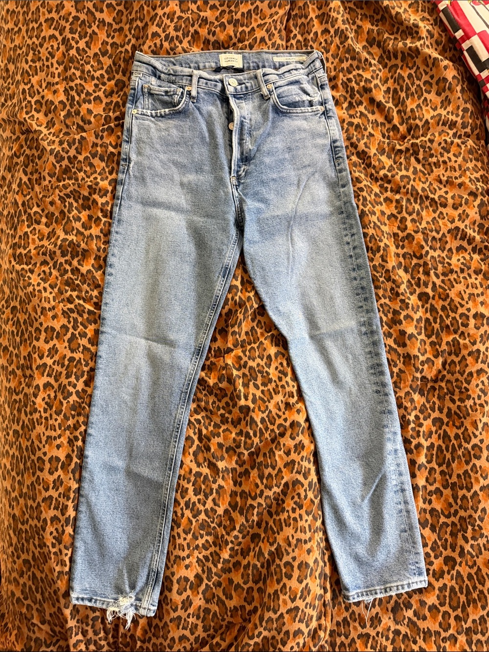 Citizens of Humanity Light Wash High-Rise Straight Leg Jeans